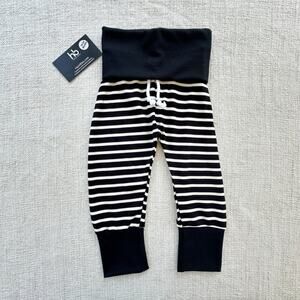 NEW Hazel Bleu Black and White Striped Pants 18-24mo